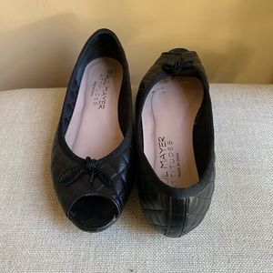 Paul Mayer open toe black flat